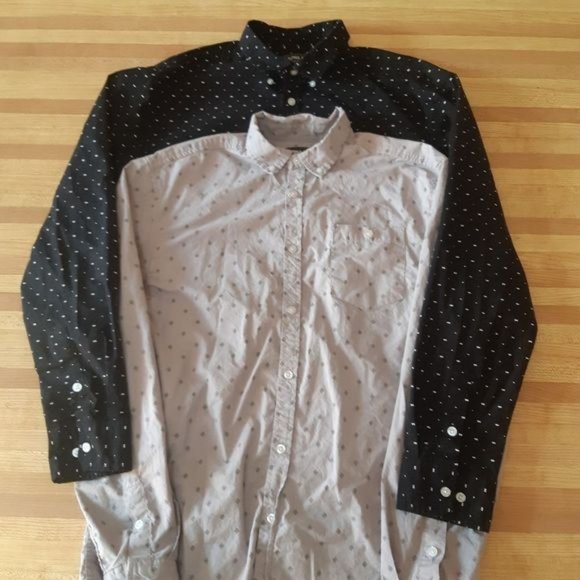 Lot of 2 Alpha Beta Button-Down Dress Shirts - Picture 2 of 7